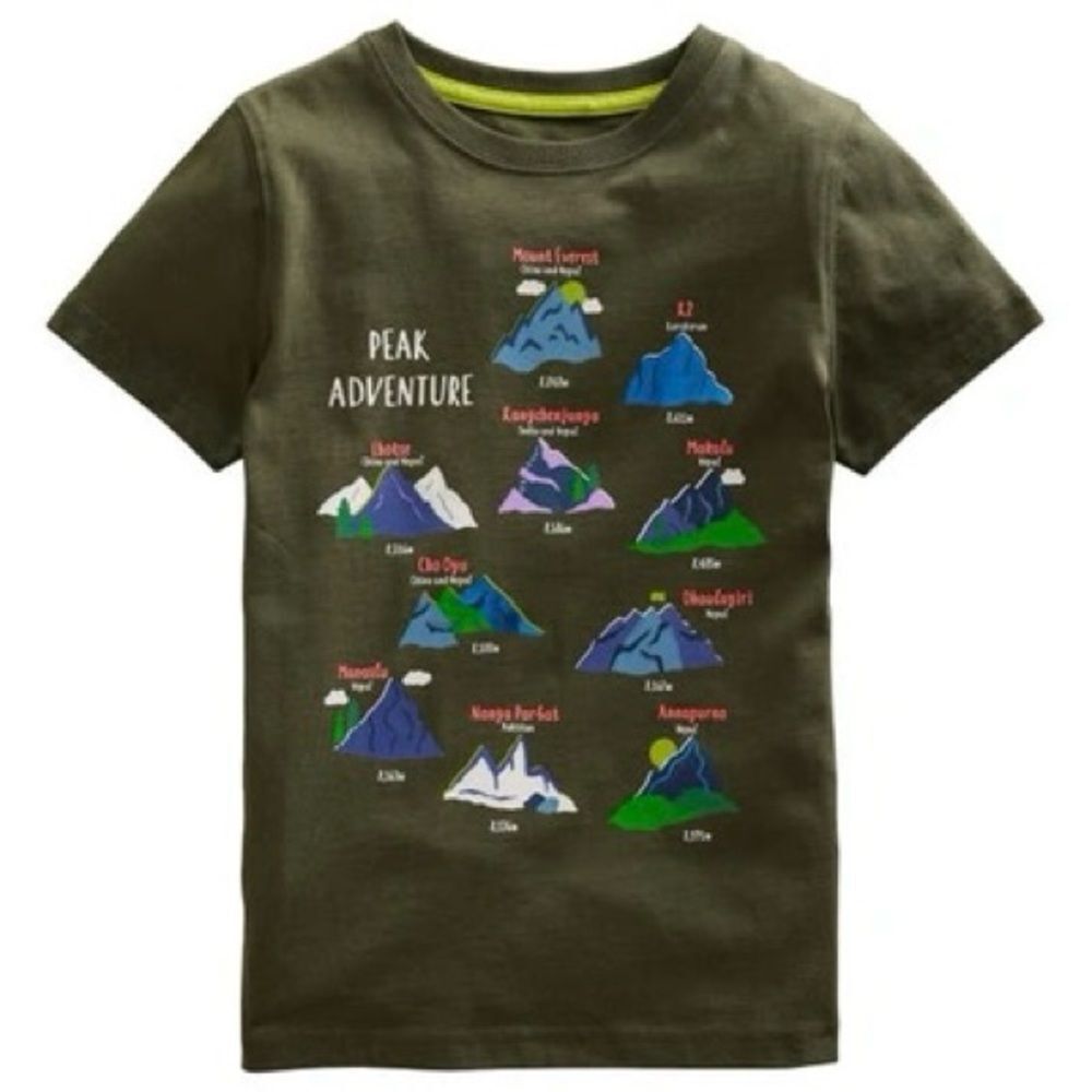 Mini Boden Short Sleeve Peak Adventure Cotton Crewneck Graphic Tee. 2-3. 2. 3.